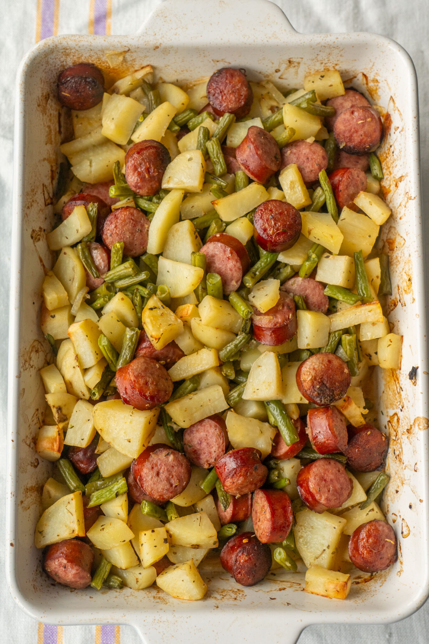 Kielbasa Potato and Green Bean Casserole Brooklyn Farm Girl
