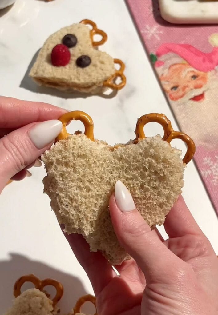 pretzels added to bread as reindeer antlers.