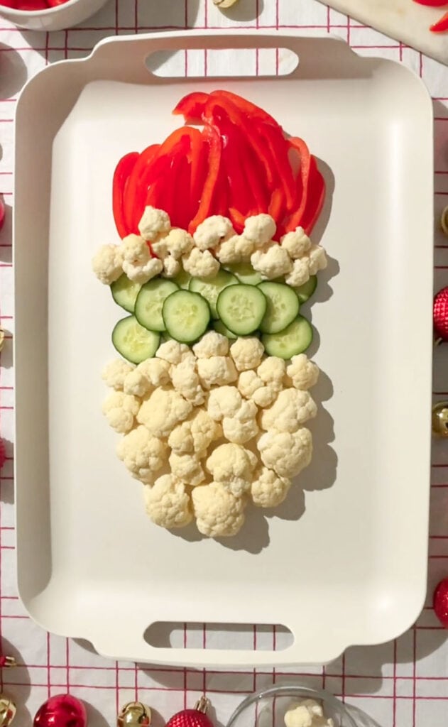 cauliflower added to platter.
