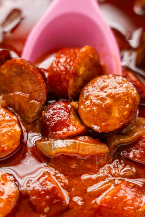 Crockpot Sweet and Sour Kielbasa - Brooklyn Farm Girl