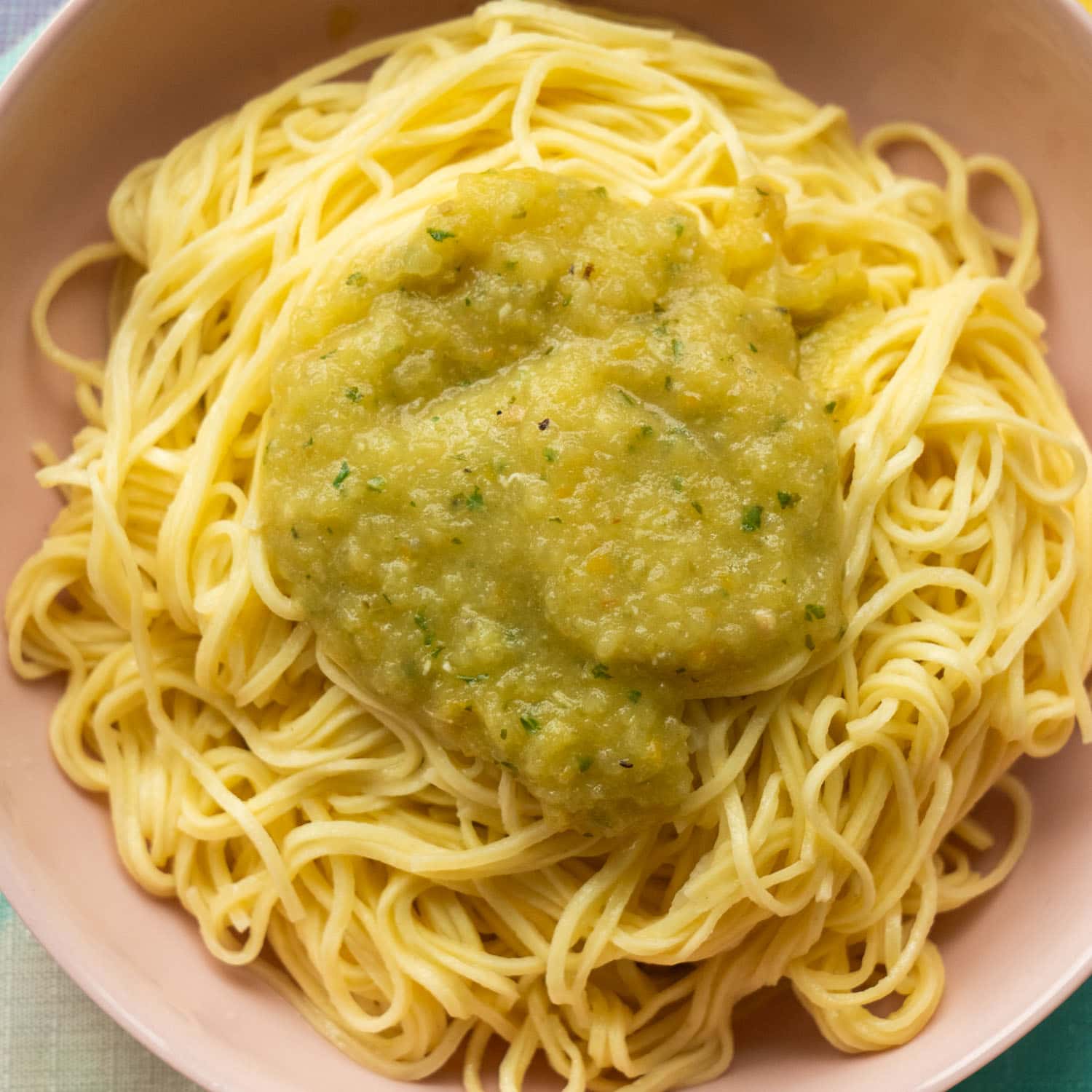 Green Tomato Sauce (for pasta)