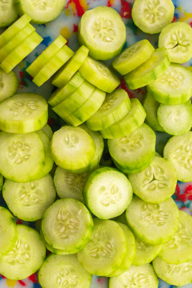Cucumber Side Fresh Cucumber Side Salad with Red Onions - Brooklyn Farm Girl
