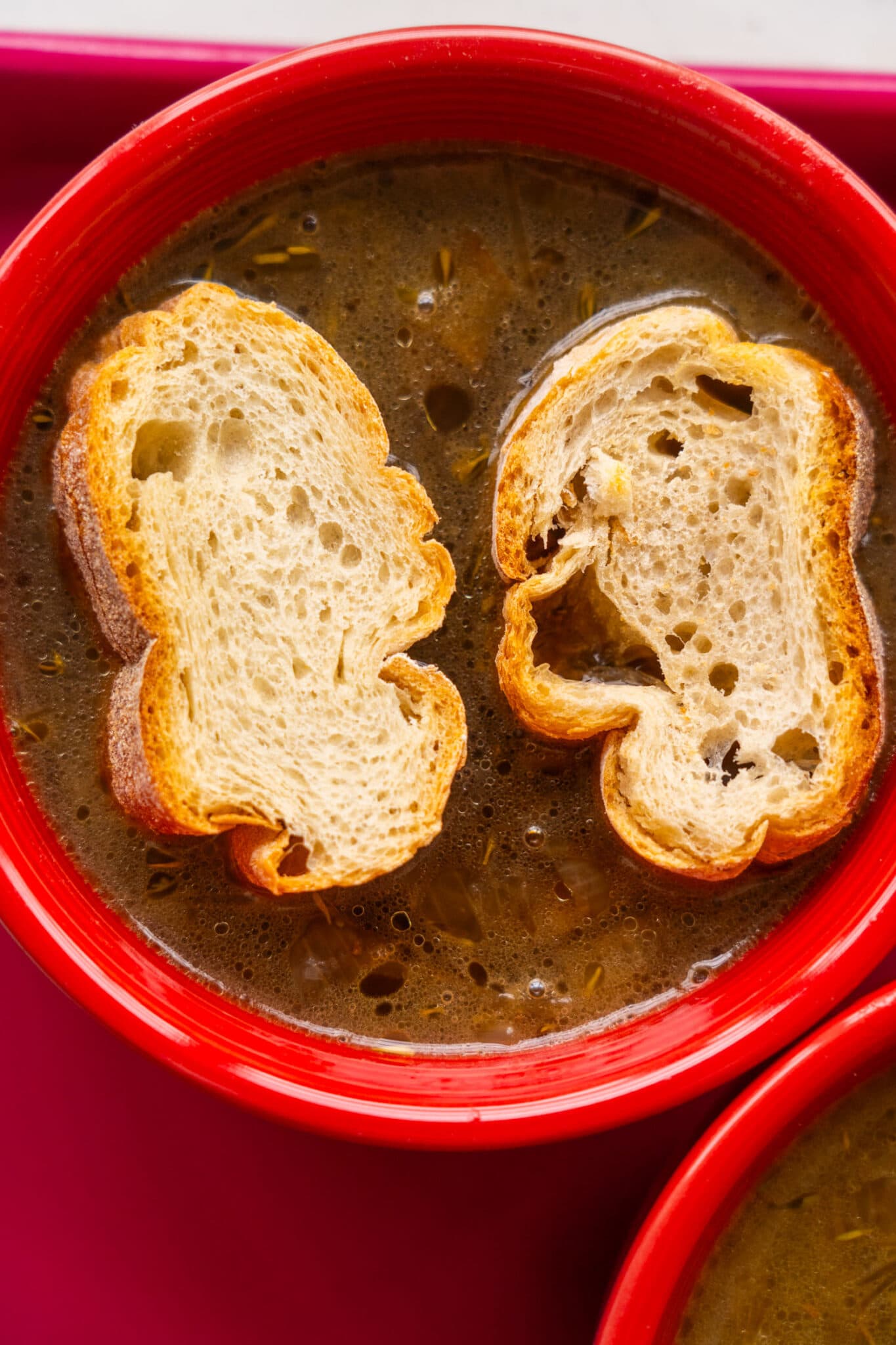 French Onion Soup Made With Red Onions - Brooklyn Farm Girl