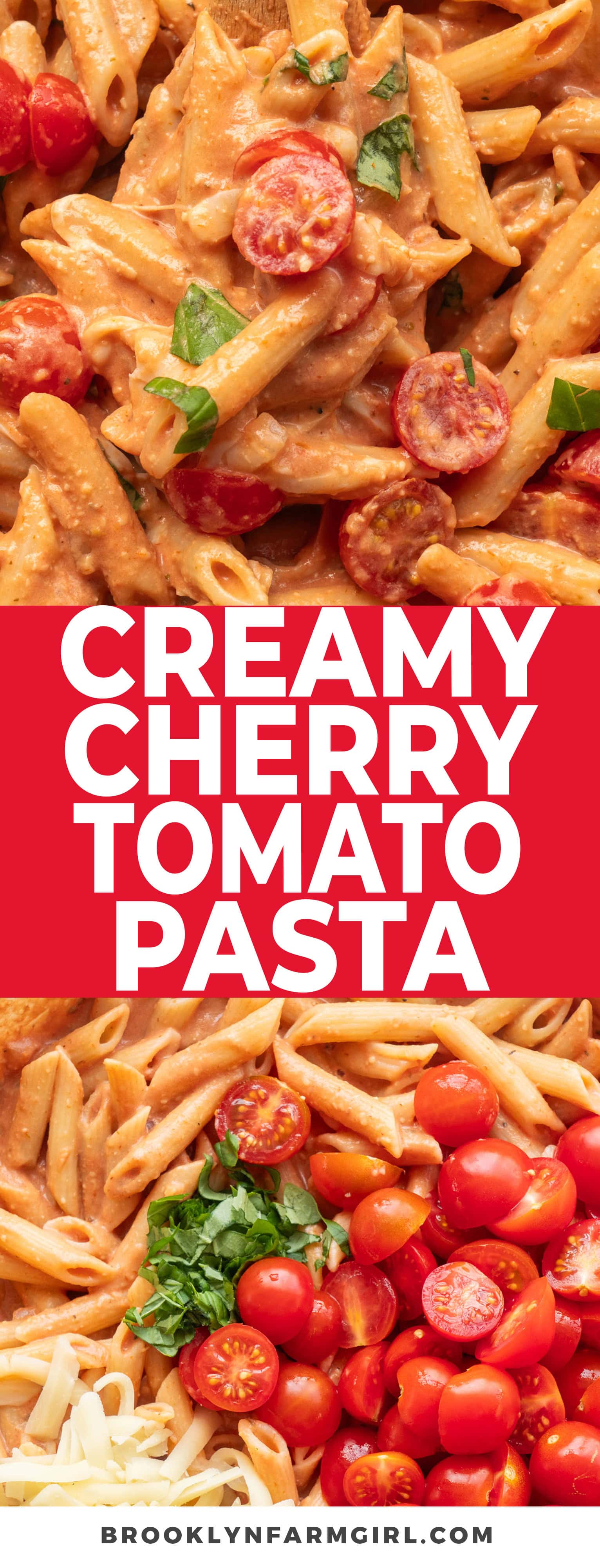 So Fresh Creamy Cherry Tomato Pasta - Brooklyn Farm Girl