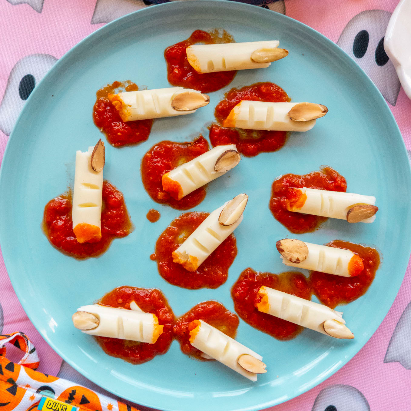 Bloody Finger Cheese Sticks