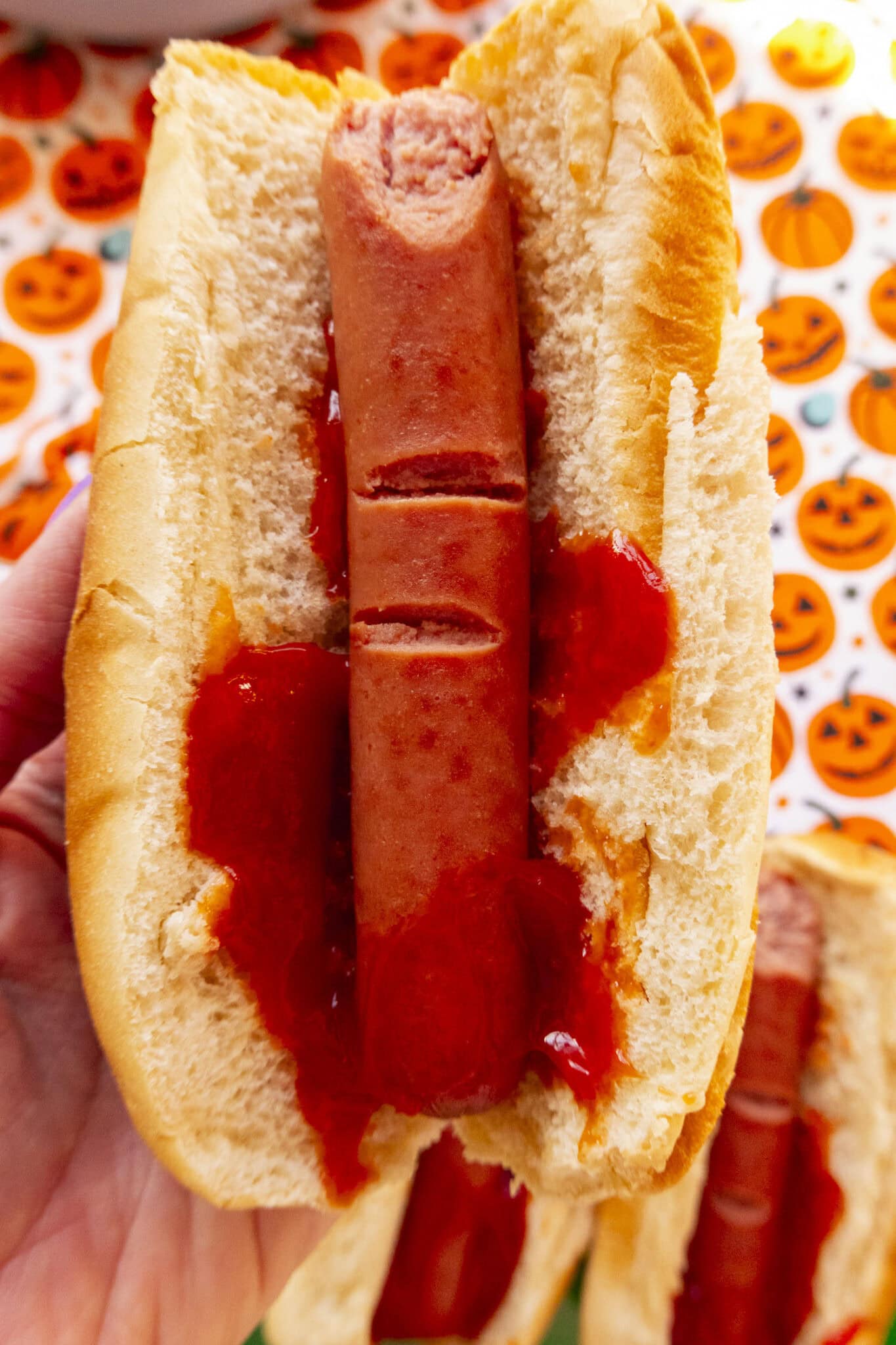 Halloween Bloody Finger Hot Dogs - Brooklyn Farm Girl