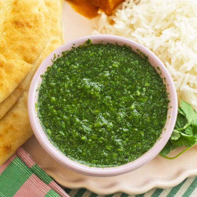 5 Minute Cilantro Green Chutney Spicy Or Mild Brooklyn Farm Girl