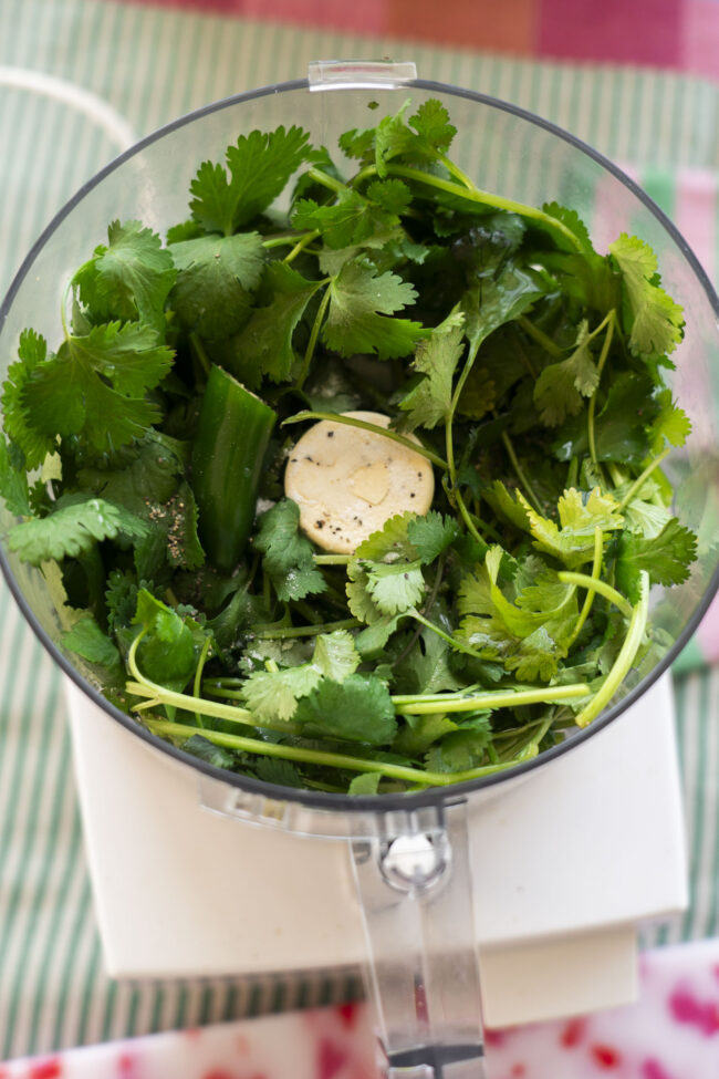 5 Minute Cilantro Green Chutney Spicy Or Mild Brooklyn Farm Girl