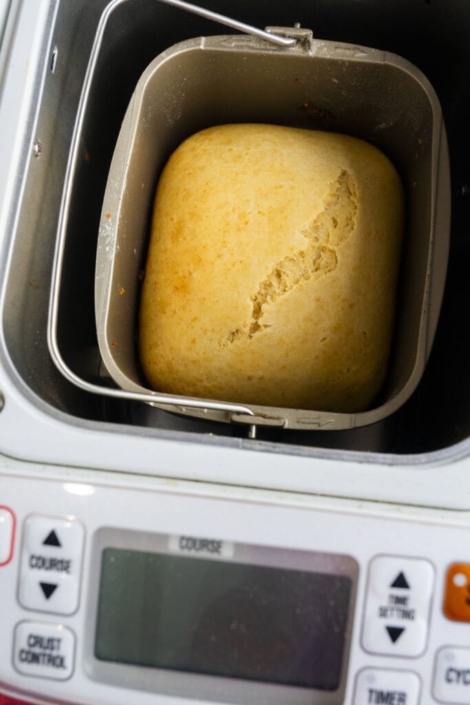 baked bread in bread machine.
