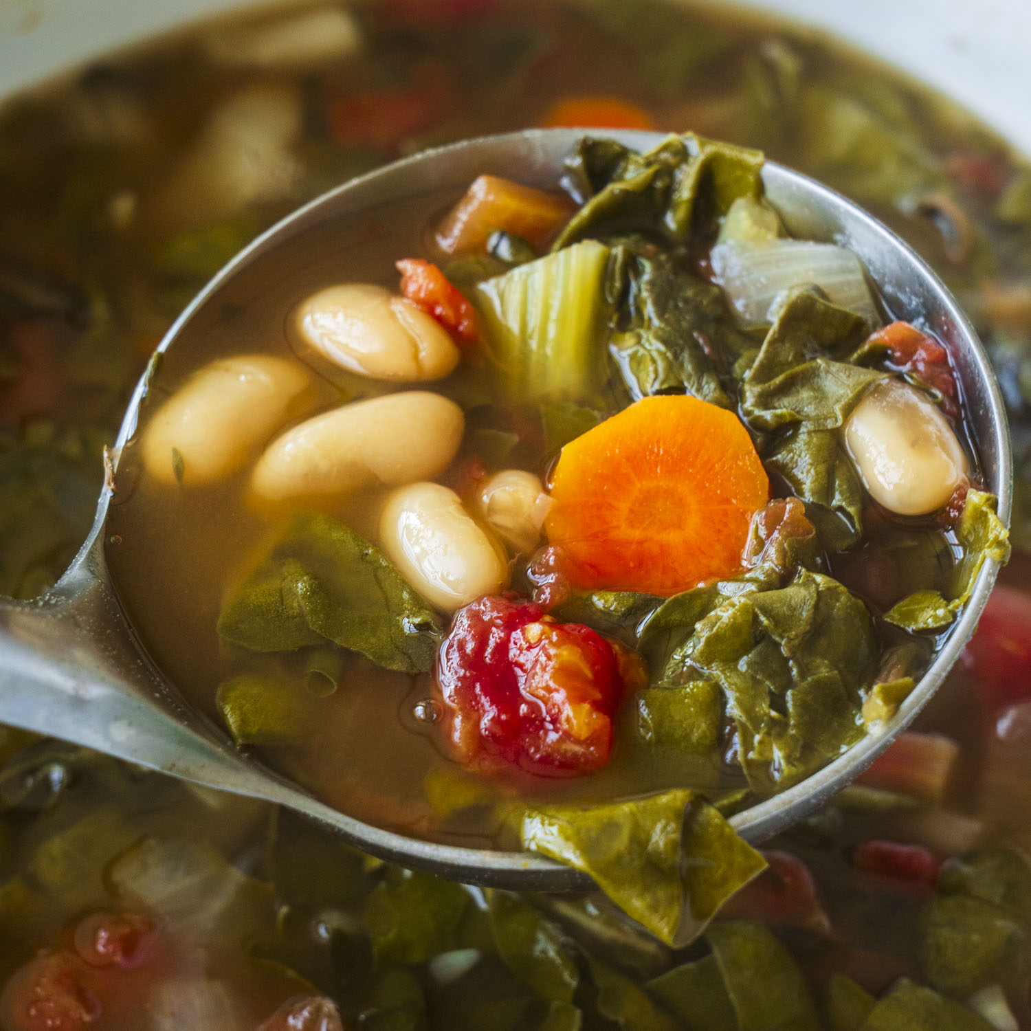 Crockpot Swiss Chard & White Bean Stew