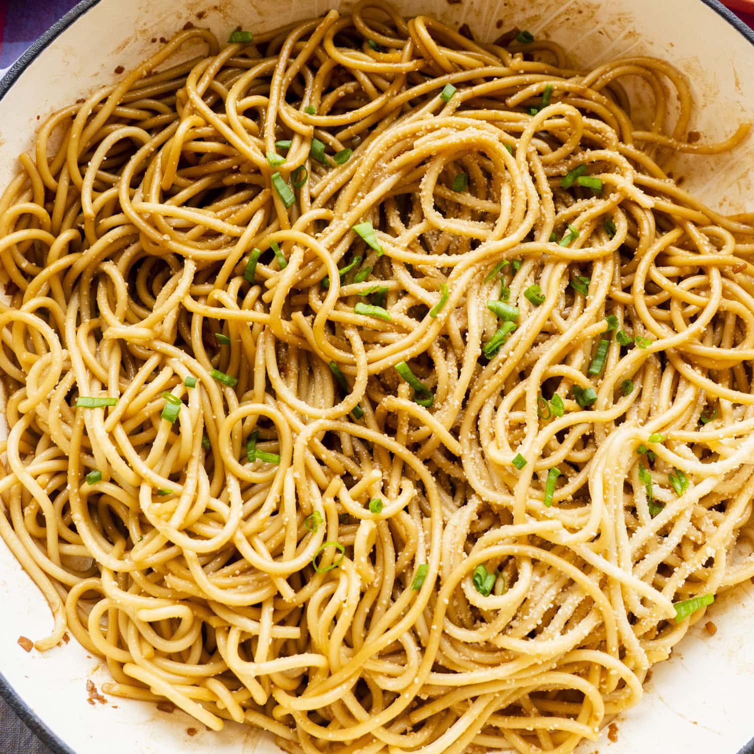 20-Minute Garlic Spaghetti Noodles