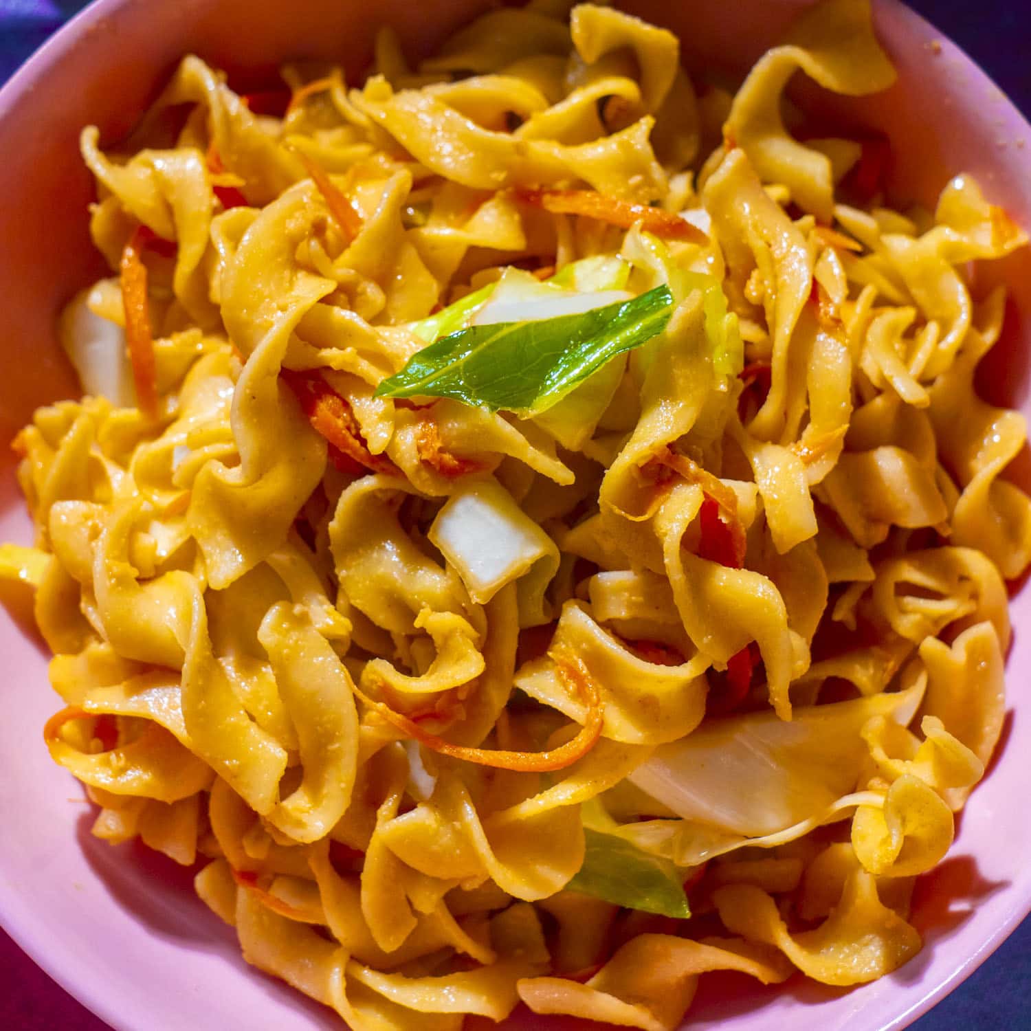 Buttery Garlic Egg Noodles with Cabbage