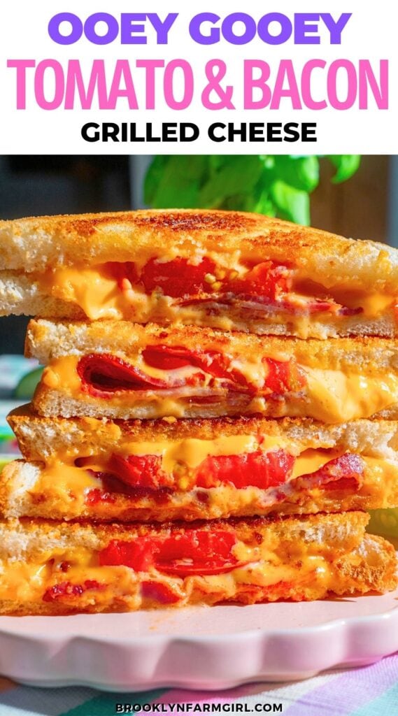 This tomato and bacon grilled cheese is the ultimate comfort sandwich—crispy, melty, and packed with fresh flavor. Juicy Roma tomatoes from the garden are layered with crispy bacon and gooey American cheese, then grilled to golden perfection. It’s quick to make, so good and perfect for lunch, dinner, or anytime you need something warm and cheesy.