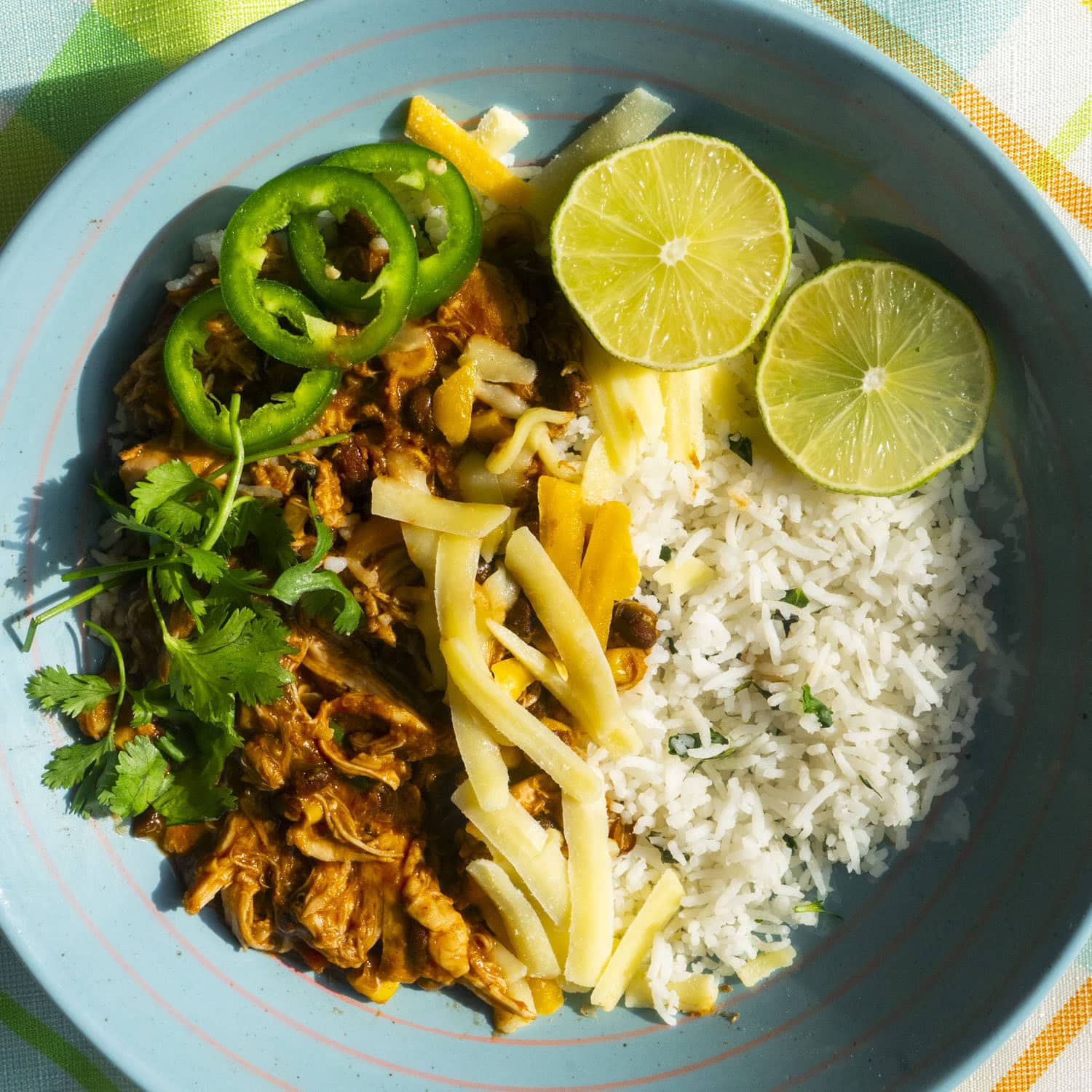Crockpot Salsa Chicken with Black Beans and Corn