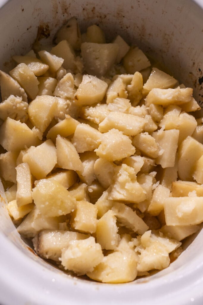 cooked potatoes hours later.