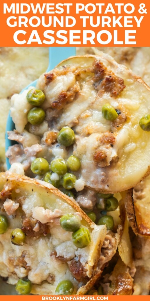 A hearty Midwestern classic: layers of tender potatoes, savory ground turkey, green peas, and creamy sauce, baked with melted cheese for the ultimate cozy casserole.