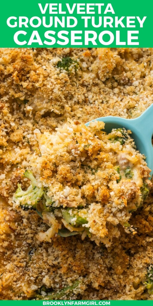 Creamy, cheesy, and oh-so-comforting, this Ground Turkey, Rice, and Broccoli Casserole melts Velveeta into every bite for a hearty, Midwestern-style weeknight favorite.
