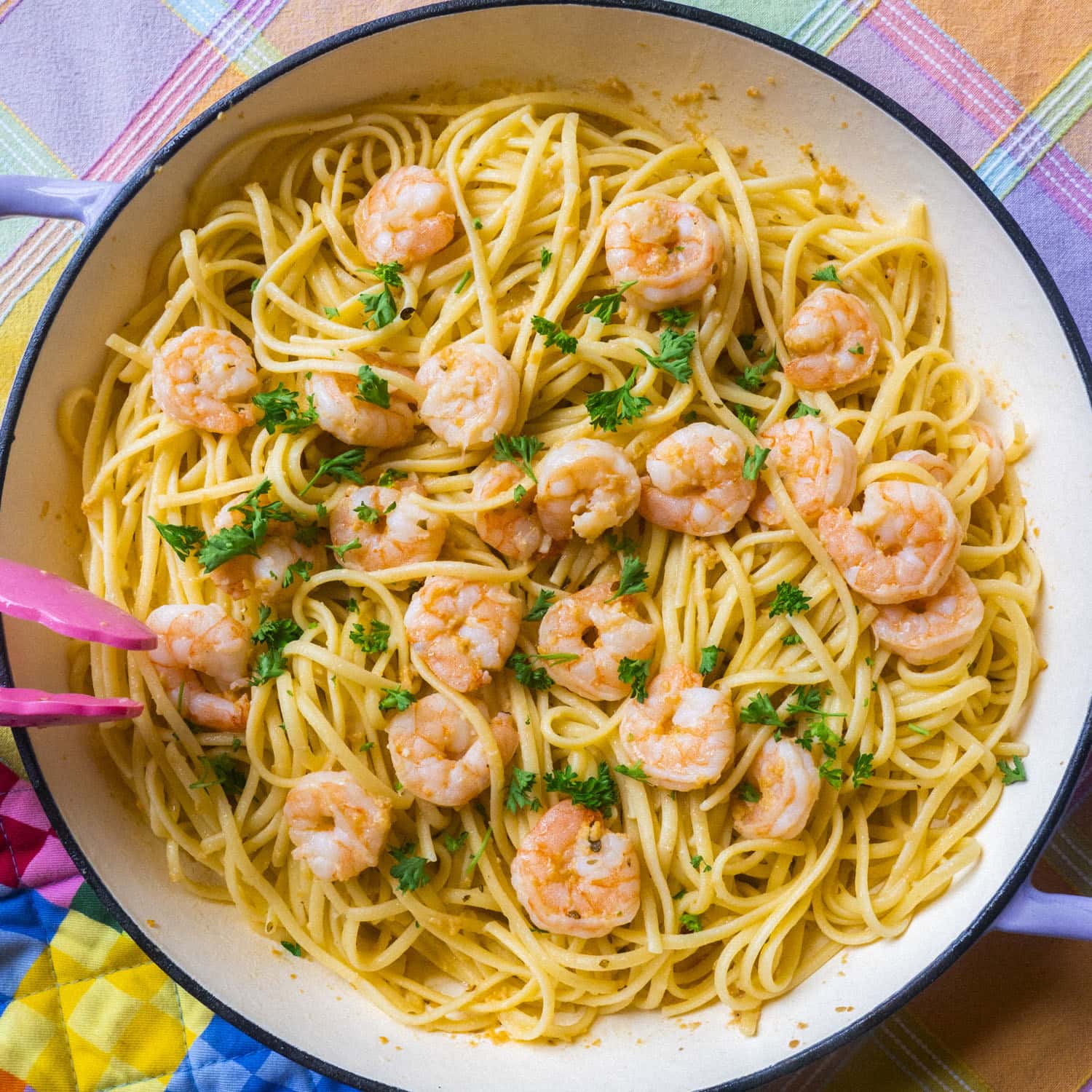 Garlic Butter Shrimp Linguine